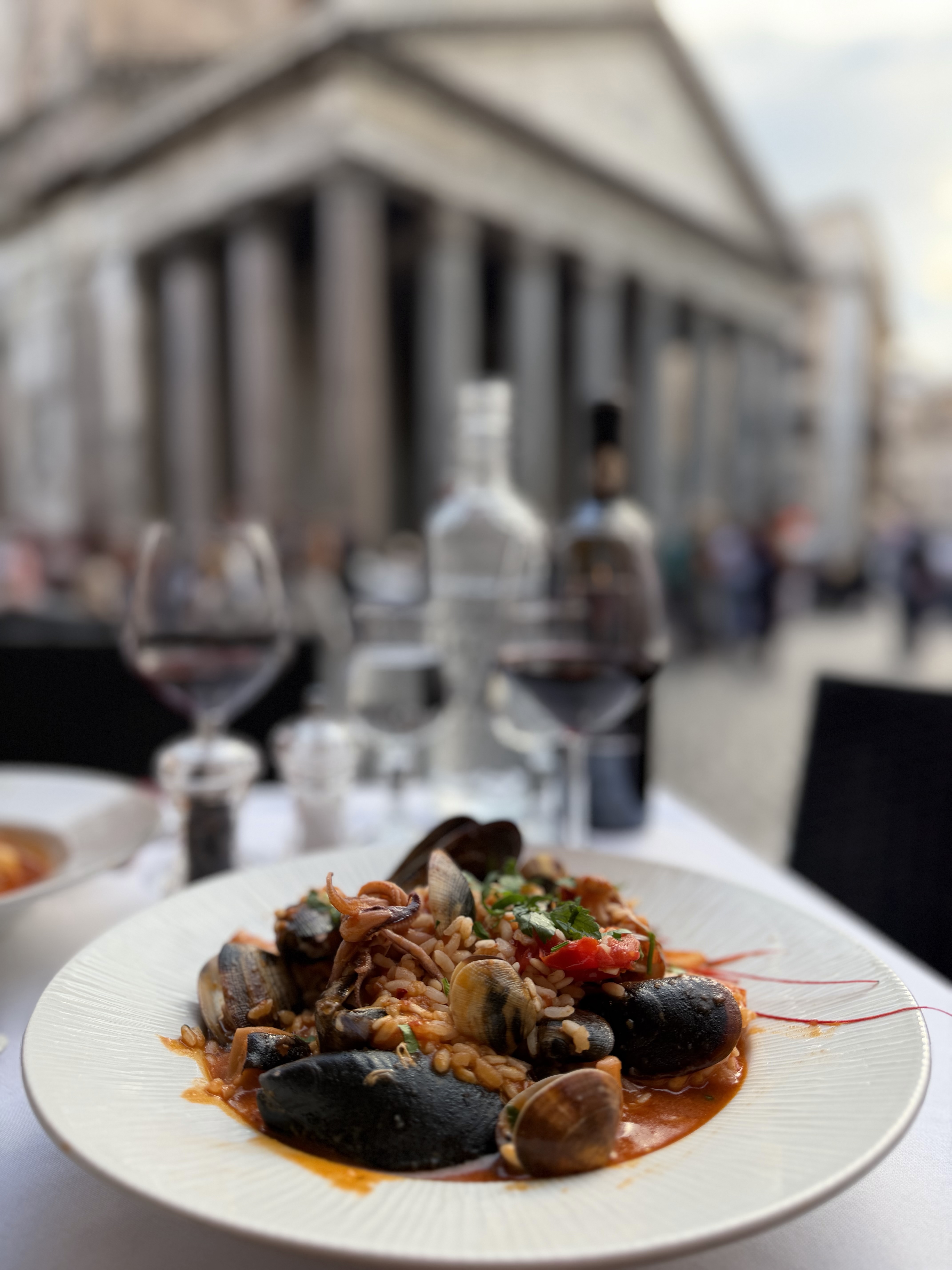 A seafood lunch while traveling